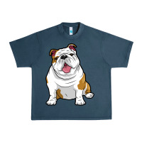 Midnight Navy ENGLISH BULLDOGS Awesome Funny Bulldog Pups Dogs Urban Heavy Tee - maiPhamDesign