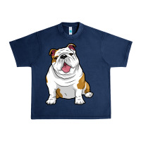 Navy ENGLISH BULLDOGS Awesome Funny Bulldog Pups Dogs Urban Heavy Tee - maiPhamDesign