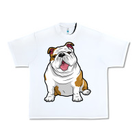 White ENGLISH BULLDOGS Awesome Funny Bulldog Pups Dogs Urban Heavy Tee - maiPhamDesign