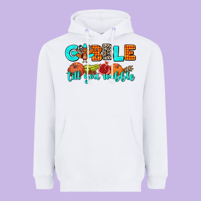 Gobble Till You Wobble Heavyweight Hoodie Designed By Adodesignshop