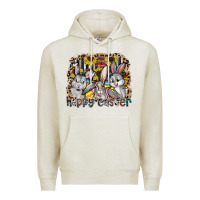 Oatmeal Heather Happy Easter Premium Hoodie - CowhideDigitalArt
