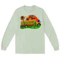 Matcha Halloween School Bus Long Sleeve Tee - FaDigitalArtStudio
