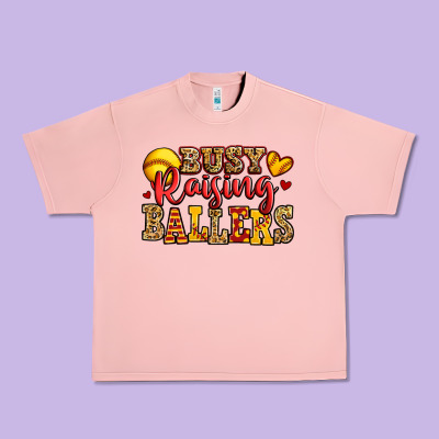 Busy Raising Ballers Softball Urban Heavy Tee Designed By Jasminsmagicworld