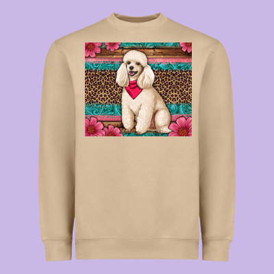 Standart Poodle Floral Heavyweight Sweatshirt Designed By Artiststas
