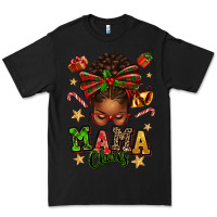Black mama claus afro messy bun Premium Tee - texasbilliewilder