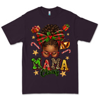 Plum mama claus afro messy bun Premium Tee - texasbilliewilder
