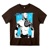 Chocolate Brown the rock power Heavy Core Tee - maiPhamDesign