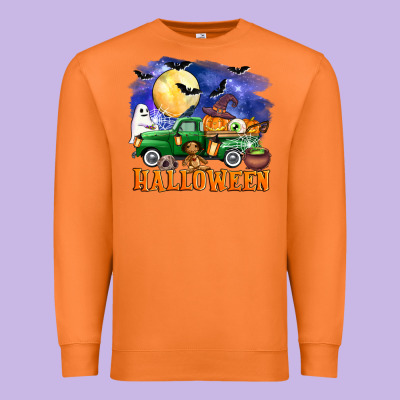 Halloween Truck Premium Sweatshirt Designed By Adodesignshop