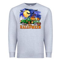 Heather Grey halloween truck Premium Sweatshirt - AdoDesignShop