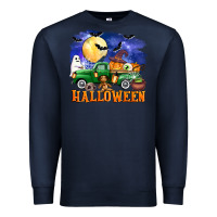 Navy halloween truck Premium Sweatshirt - AdoDesignShop