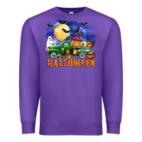 Purple halloween truck Premium Sweatshirt - AdoDesignShop