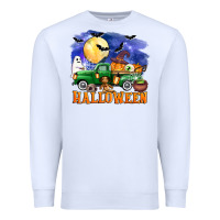 White halloween truck Premium Sweatshirt - AdoDesignShop