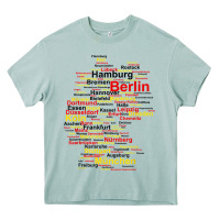 Arona germany map silhouette towns cities flag berlin travel t shirt Heavy Core Tee - maiPhamDesign