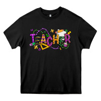 Black mardi gras teacher Heavy Core Tee - texasbilliewilder