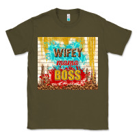 Army Green wifey mama boss Classic Tee - TumblerDesignByShophia