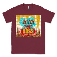 Burgundy wifey mama boss Classic Tee - TumblerDesignByShophia