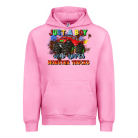 Just A Boy Who Loves Monster Trucks Urban Hoodie | Teevron