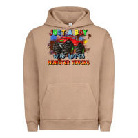 Pigment Burro just a boy who loves monster trucks Urban Hoodie - JahusDesignShop