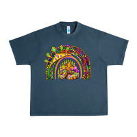 Midnight Navy mardi gras rainbow Urban Heavy Tee - OliviaCreatesArt