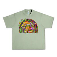 Oil Green mardi gras rainbow Urban Heavy Tee - OliviaCreatesArt