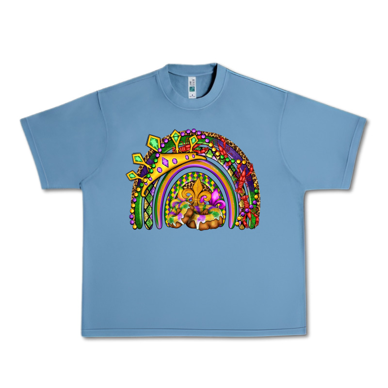 Mardi Gras Rainbow Urban Heavy Tee by OliviaCreatesArt | Teevron