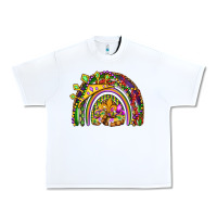 White mardi gras rainbow Urban Heavy Tee - OliviaCreatesArt