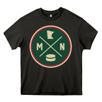 Asphalt Classic Minnesota Hockey MN Outline Pullover Hoodie Heavy Core Tee - maiPhamDesign