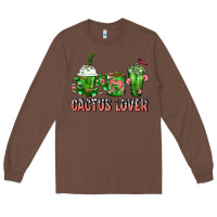 Chestnut Cactus Lover Cactus Coffee Cups Long Sleeve Tee - FaDigitalArtStudio