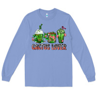 Colony Blue Cactus Lover Cactus Coffee Cups Long Sleeve Tee - FaDigitalArtStudio