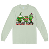 Matcha Cactus Lover Cactus Coffee Cups Long Sleeve Tee - FaDigitalArtStudio