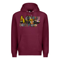 Burgundy Happy Easter Premium Hoodie - CowhideDigitalArt