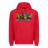 Red Happy Easter Premium Hoodie - CowhideDigitalArt