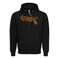 Black rowboat Zipper Hoodie - BarkalooDesign