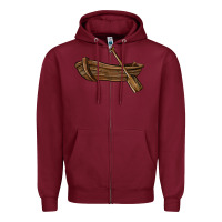 Burgundy rowboat Zipper Hoodie - BarkalooDesign