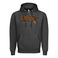 Charcoal Heather rowboat Zipper Hoodie - BarkalooDesign