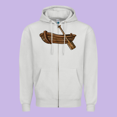 Rowboat Zipper Hoodie Designed By Barkaloodesign