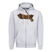 Heather Grey rowboat Zipper Hoodie - BarkalooDesign