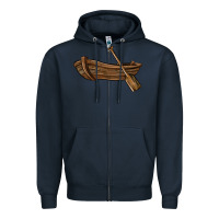 Navy rowboat Zipper Hoodie - BarkalooDesign