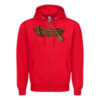 Red rowboat Zipper Hoodie - BarkalooDesign