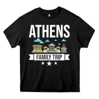 Black Athens Greece City Trip Skyline Map Travel Heavy Core Tee - maiPhamDesign