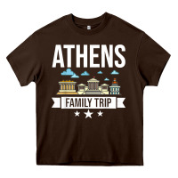 Athens Greece City Trip Skyline Map Travel Heavy Core Tee | Teevron
