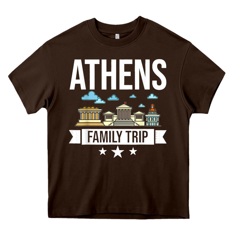 Athens Greece City Trip Skyline Map Travel Heavy Core Tee by maiPhamDesign | Teevron