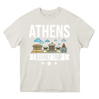 Cream Athens Greece City Trip Skyline Map Travel Heavy Core Tee - maiPhamDesign