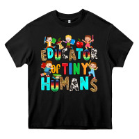 Black Educator of tiny humans Heavy Core Tee - RanaPortraitStore