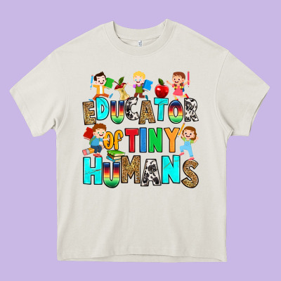 Educator Of Tiny Humans Heavy Core Tee Designed By Ranaportraitstore