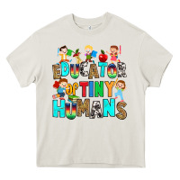 Cream Educator of tiny humans Heavy Core Tee - RanaPortraitStore