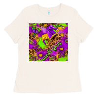 Bone Mardi Gras and jester hat seamless pattern Ladies Tee - HowdyJamesFarm