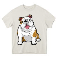 Cream ENGLISH BULLDOGS Awesome Funny Bulldog Pups Dogs Heavy Core Tee - maiPhamDesign