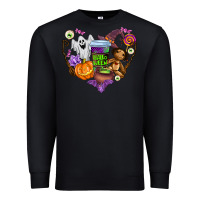 Black halloween Premium Sweatshirt - AdoDesignShop