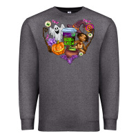 Charcoal Heather halloween Premium Sweatshirt - AdoDesignShop